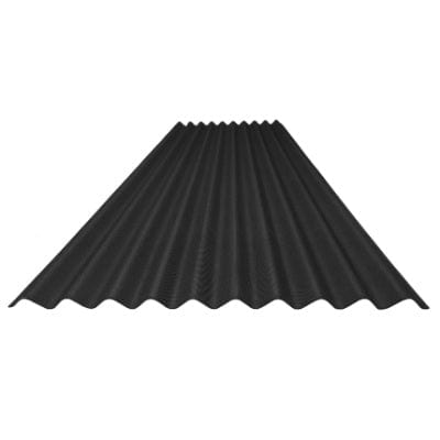 Corrugated Bitumen Roof Sheet Black 2m x 930mm x 2.2mm