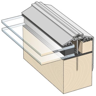 Capex 50 Gable End Bar & Gasket (3m)- Anthracite Grey