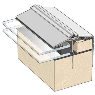 Capex 70 Gable End Bar & Gasket (6m)- White