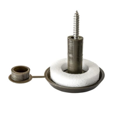 25mm Polycarbonate Fixing Buttons (Pack of 10) - Brown