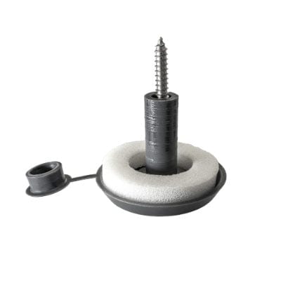 25mm Polycarbonate Fixing Buttons (Pack of 10) - Anthracite Grey