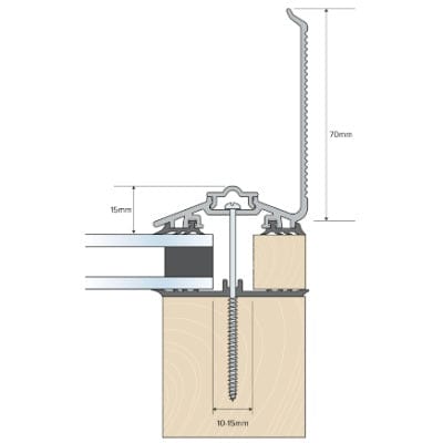 Capex 50 Wall Flashing Bar & Gasket (3m) - Anthracite Grey