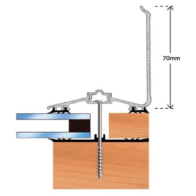 Capex 70 Wall Flashing Bar & Gasket (3m) - White