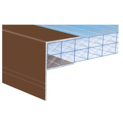 PVC F-Section (16mm) 4m - White