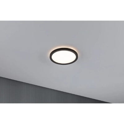 Atria Shine Backlight Round LED Panel 190mm Warm White - Black