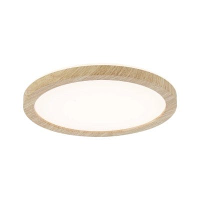 Atria Shine Backlight Round LED Panel 190mm Warm White - Wood Look