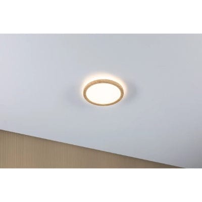 Atria Shine Backlight Round LED Panel 190mm Warm White - Wood Look