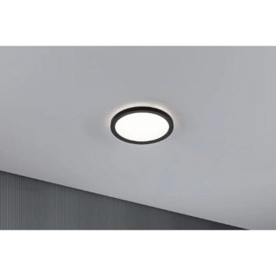 Atria Shine Backlight Round LED Panel 190mm Neutral White - Black