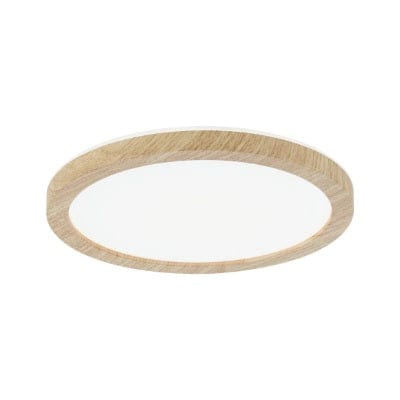 Atria Shine Backlight Round LED Panel 190mm Neutral White - Wood Look