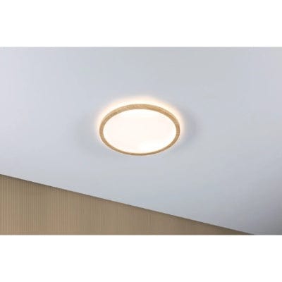 Atria Shine Backlight Round LED Panel 293mm Warm White - Wood Look