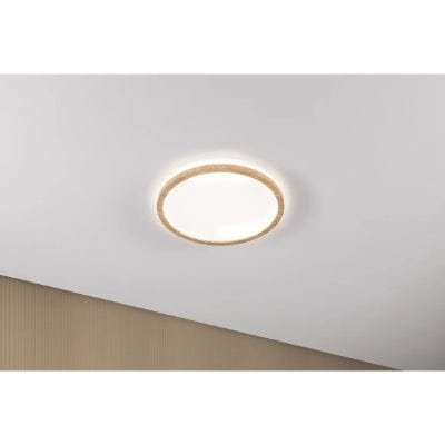 Atria Shine Backlight Round LED Panel  293mm Neutral White - Wood Look