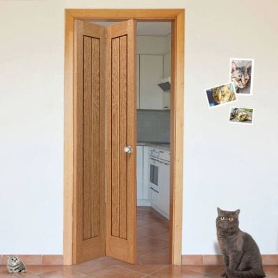 Cottage Thames Oak Bi Fold Internal Door - 1981mm x 762mm
