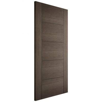 Vancouver Chocolate Grey Pre-Finished 5 Panel Interior Fire Door FD30 - All Sizes