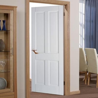 Canterbury White 4 Panel Interior Fire Door FD30 - All Sizes