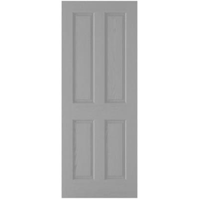 Moulded Textured Grey Pre-Finished 4 Panel Interior Door - All Sizes