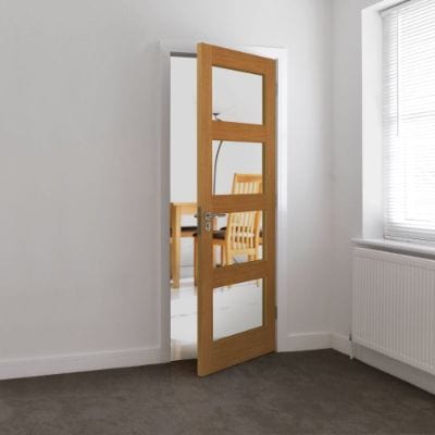 Nevis Oak Glazed Internal Door - All Sizes