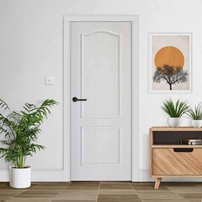 Classical Moulded White Primed 2 Panel Interior Door - All Sizes