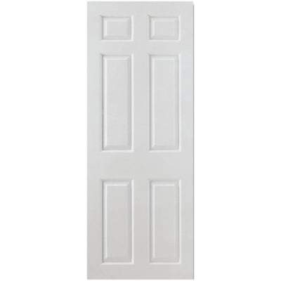 Moulded Smooth White Primed 6 Panel Interior Fire Door FD30 - 1981mm x 838mm