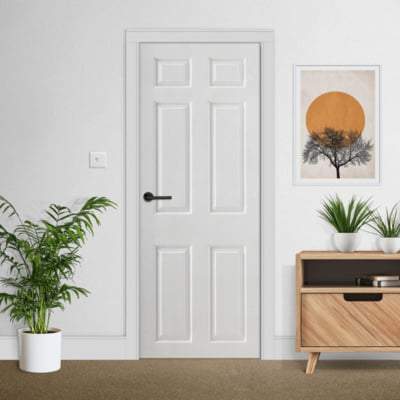 Regency White Primed 6 Panel Interior Door - 1981mm x 762mm