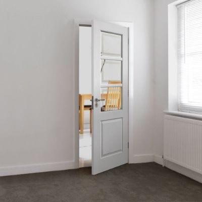 Andorra White Primed Glazed Internal Door - All Sizes