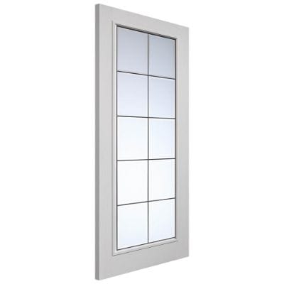 Decima Moulded White Primed Glazed Internal Door - All Sizes