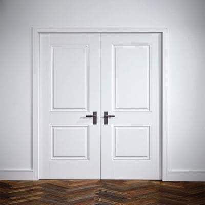 Arnhem White Primed 2 Panel Interior Fire Door FD30 - All Sizes