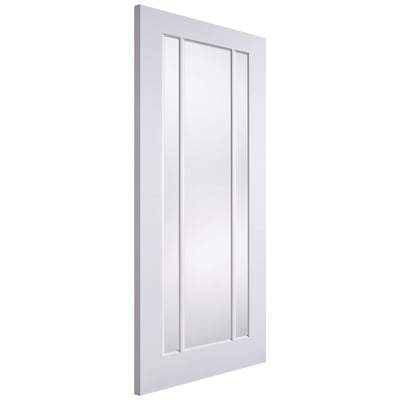 Lincoln White Primed 3 Glazed Clear Light Panels Interior Door - 1981mm x 813mm