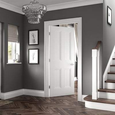 Nostalgia White Primed 4 Panel Interior Door - All Sizes