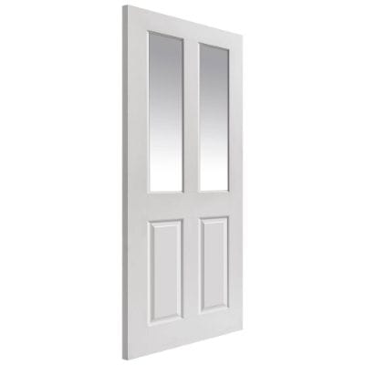 Canterbury 2 Light Panel Glazed White Primed Internal Door - All Sizes