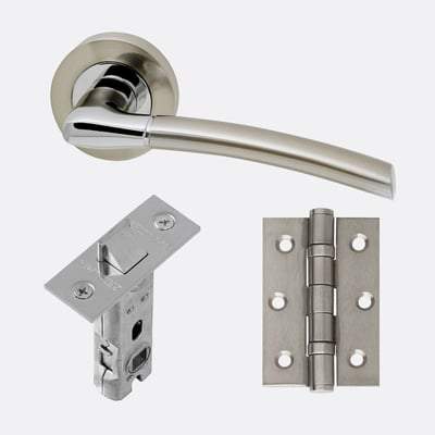 Mercury Chrome/Satin Nickel Handle Hardware Pack