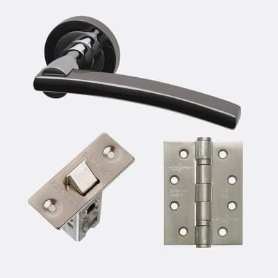 Sirus Polished Chrome/Black Chrome Handle Hardware Pack Standard
