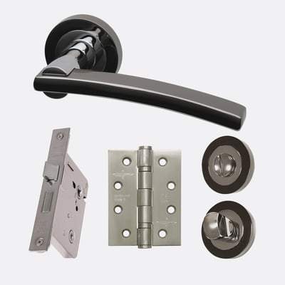 Sirus Polished Chrome/Black Chrome Handle Hardware Pack Standard