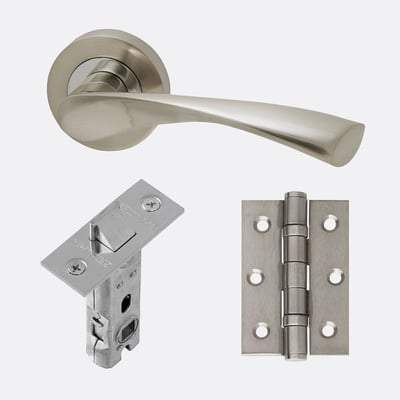 Solar Polished Chrome/Satin Nickel Handle Hardware Pack Privacy