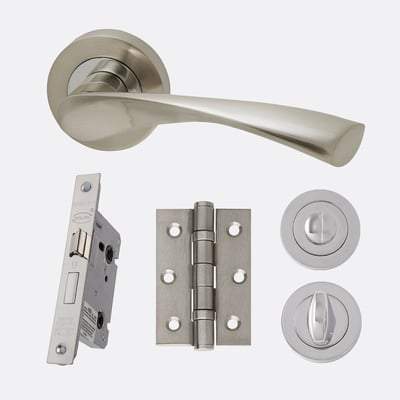 Solar Polished Chrome/Satin Nickel Handle Hardware Pack
