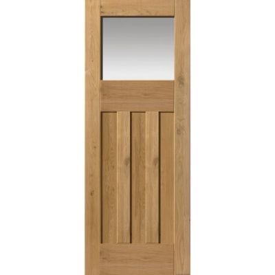 Rustic Oak 1930's Shaker Prefinished Obscure Glazed Internal Door - 1981mm x 762mm