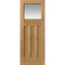 Rustic Oak 1930's Shaker Prefinished Obscure Glazed Internal Door - 1981mm x 762mm