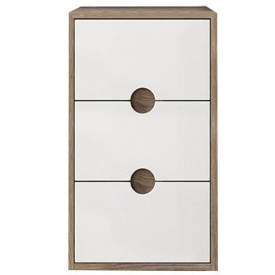Kompass 3 Drawer Unit Oak/White - All Sizes