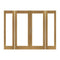 La Porte Pre-Finished Sidelight for External Oak French Doors 1953 x 590mm