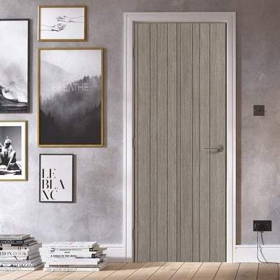 Montreal Light Grey Pre-Finished Laminate Interior Fire Door FD30 - All Sizes