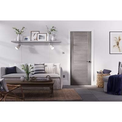 Vancouver Light Grey Laminated 5 Panel Interior Door - 1981mm x 838mm
