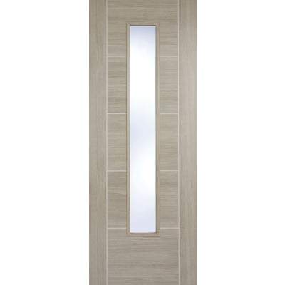 Vancouver Light Grey Laminated 1 Glazed Clear Light Panel Interior Door - 1981mm x 838mm