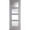 Vancouver Light Grey Pre-Finished 4 Glazed Clear Light Panels Interior Fire Door FD30 - All Sizes