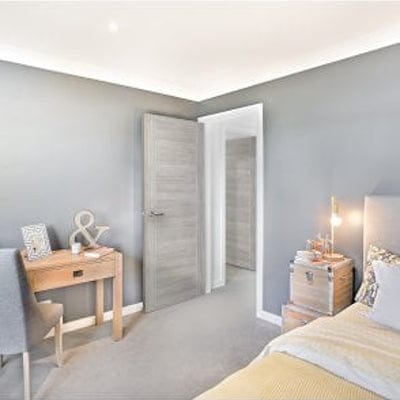 Palermo Pre-Finished Light Grey Fire Door