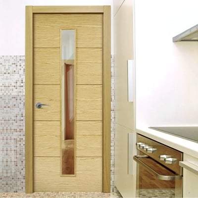 Oak Lille 1 Light Glazed Panel Pre-Finished Internal Door - All Sizes