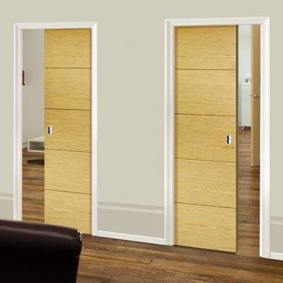 Oak Lille Flush Pre-Finished Internal Fire Door FD30 - 1981mm x 838mm