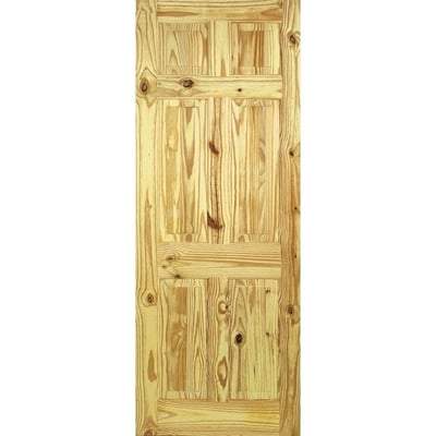 Knotty Pine 6 Panel Interior Door - 1981mm x 838mm
