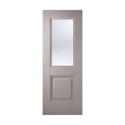 Arnhem Grey Primed 1 Glazed Clear Light Panel - All Sizes