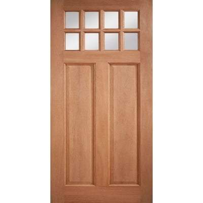 Chigwell Hardwood M&T 8 Double Glazed Clear Light Panels External Door - 1981mm x 838mm