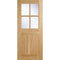 Cottage Oak Unfinished 4 Double Glazed Clear Light Panels External Door - 1981mm x 762mm