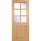 Cottage Oak Unfinished 6 Double Glazed Clear Light Panels External Door - 1981mm x 762mm